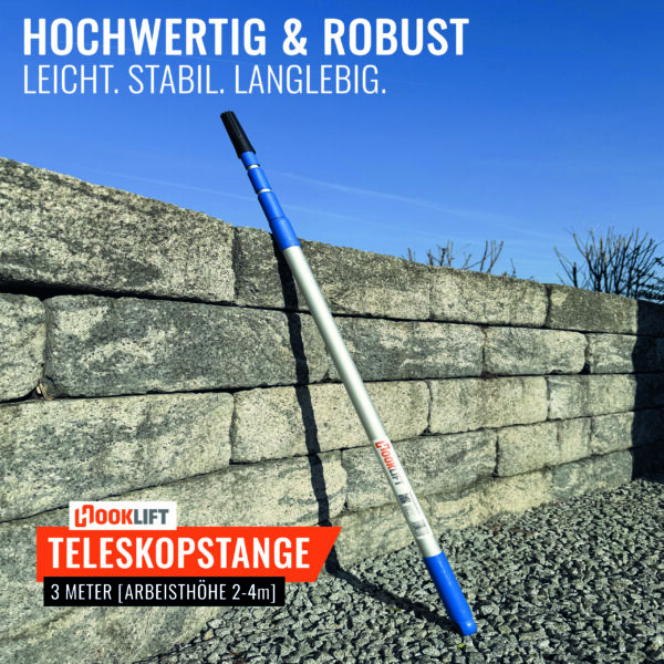 Teleskopstange 3m mit Adapter – Bild 2