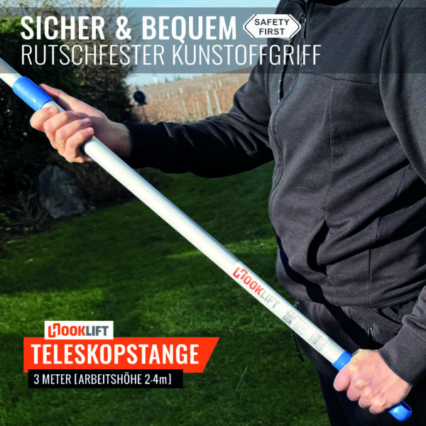 Teleskopstange 3m mit Adapter – Bild 3