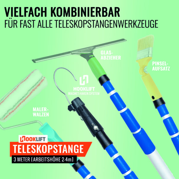 Teleskopstange 3m mit Adapter – Bild 6