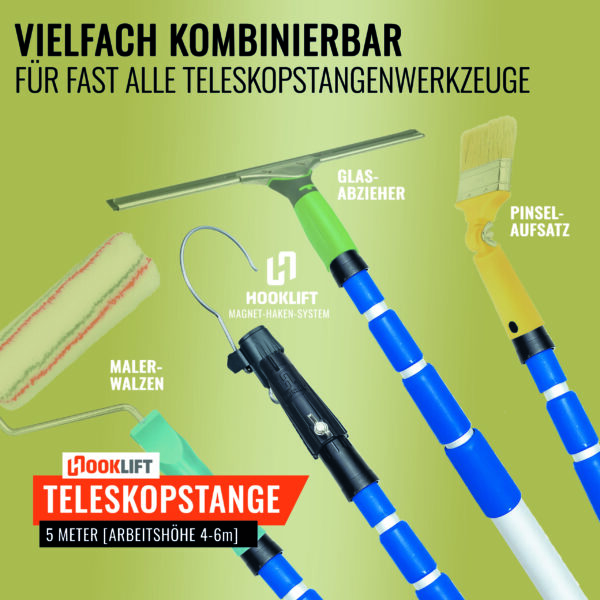 Teleskopstange 5m mit Adapter – Bild 5
